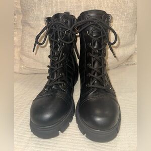 GBG Los Angeles Black Combat Boots